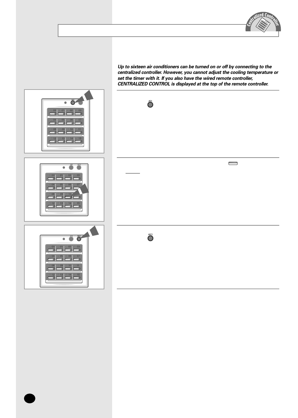 Using the centralized controller | Samsung AFPCC052CA0 User Manual | Page 28 / 36