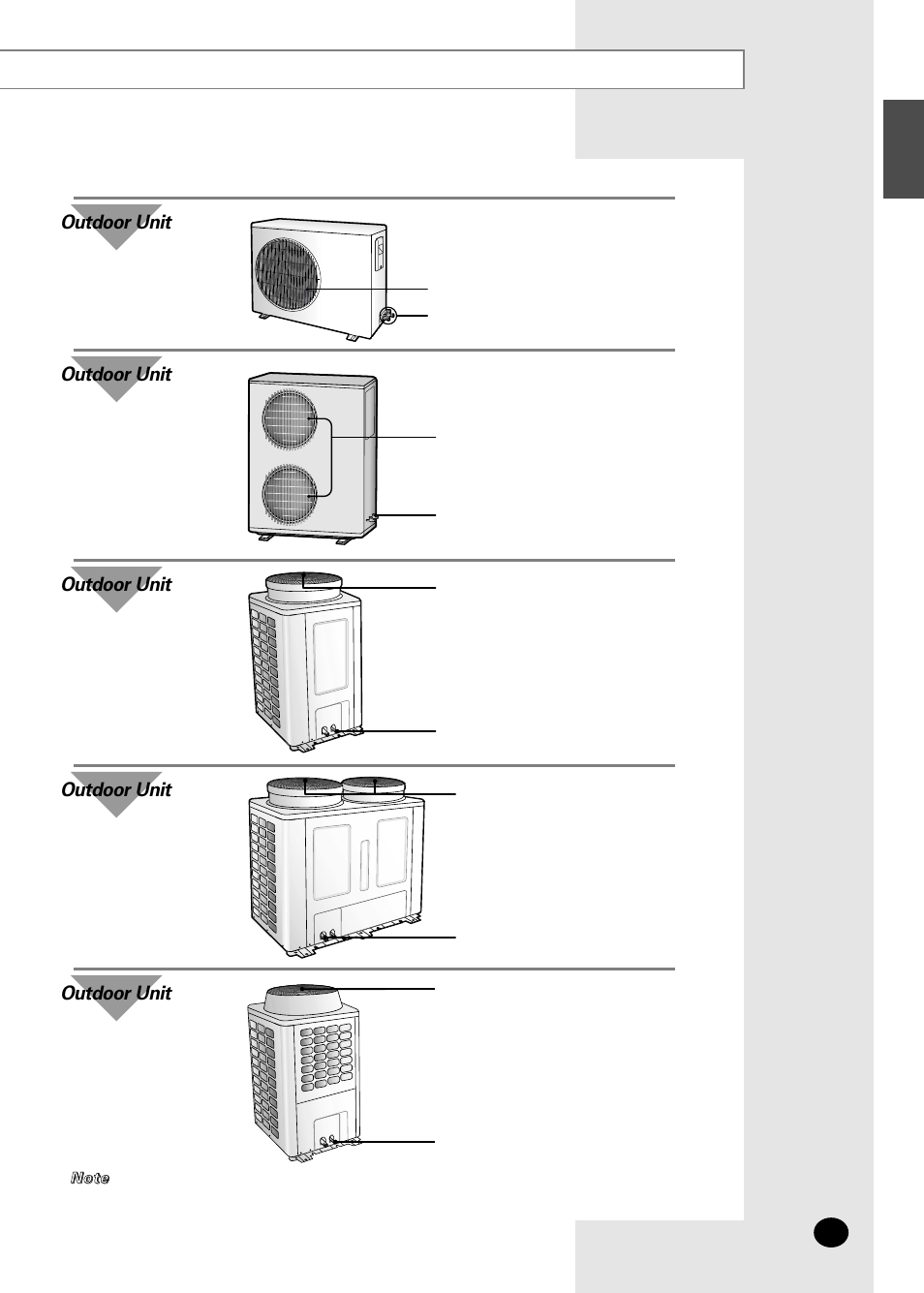 Outdoor unit | Samsung AFPCC052CA0 User Manual | Page 5 / 36