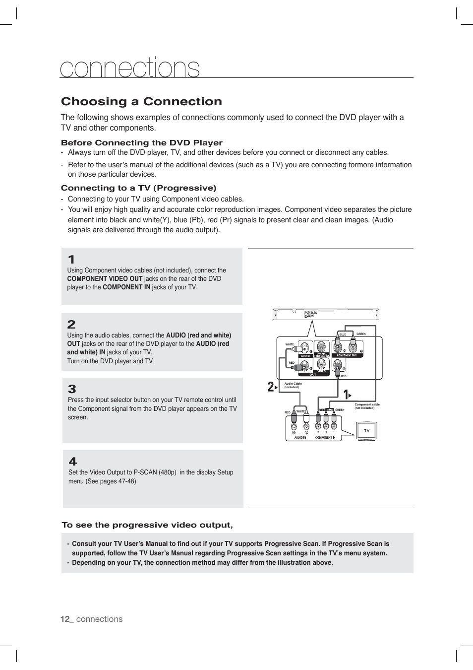 Connections, Choosing a connection | Samsung AK68-01765A User Manual | Page 12 / 56