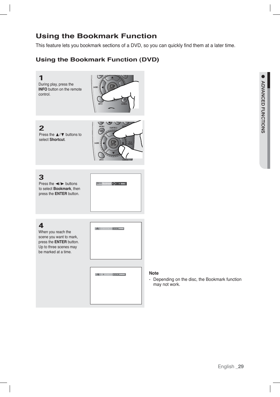 Using the bookmark function | Samsung AK68-01765A User Manual | Page 29 / 56