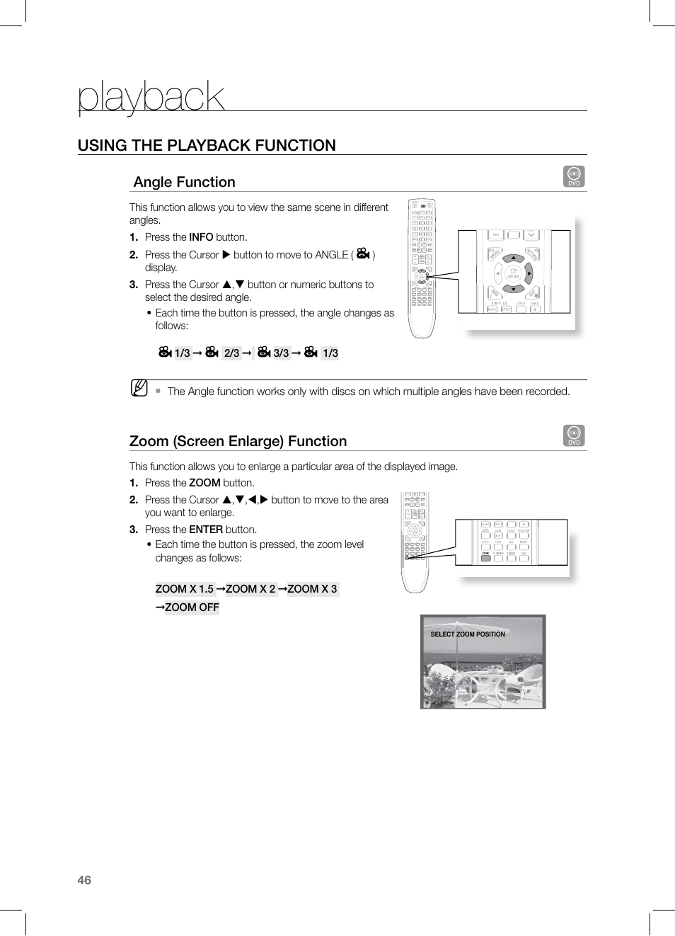 Playback, Using the playback function | Samsung HT-Z320 User Manual | Page 46 / 78