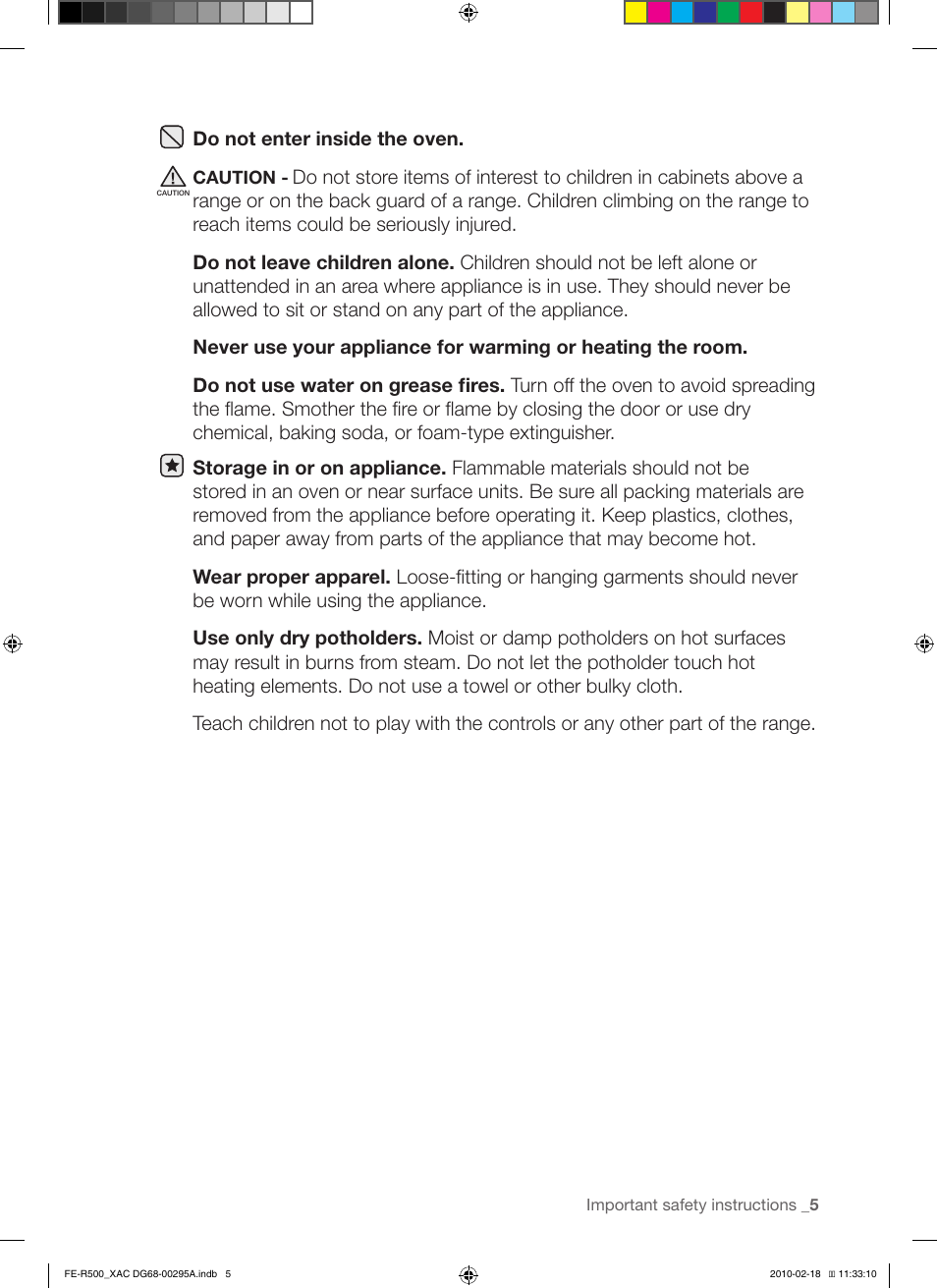 Samsung FE-R500WW User Manual | Page 5 / 62