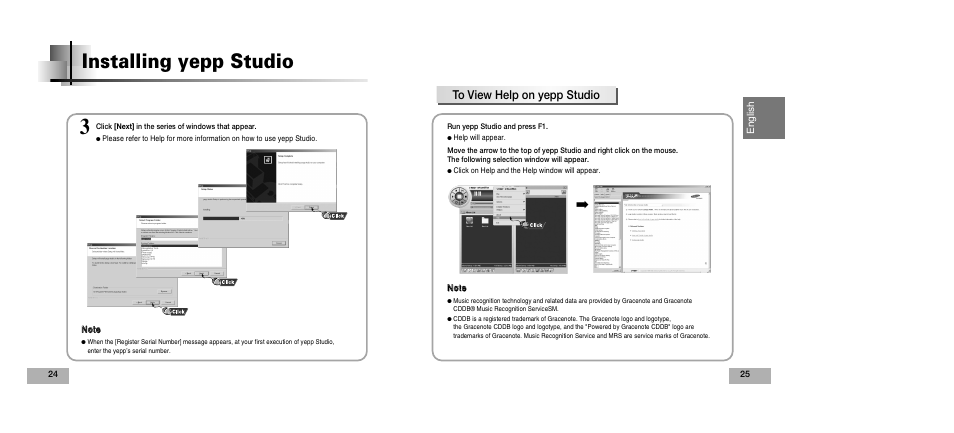 Installing yepp studio | Samsung YEPP YP-T5V User Manual | Page 13 / 117