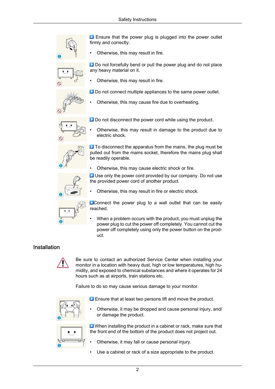 Installation | Samsung 460UT-2 User Manual | Page 3 / 121