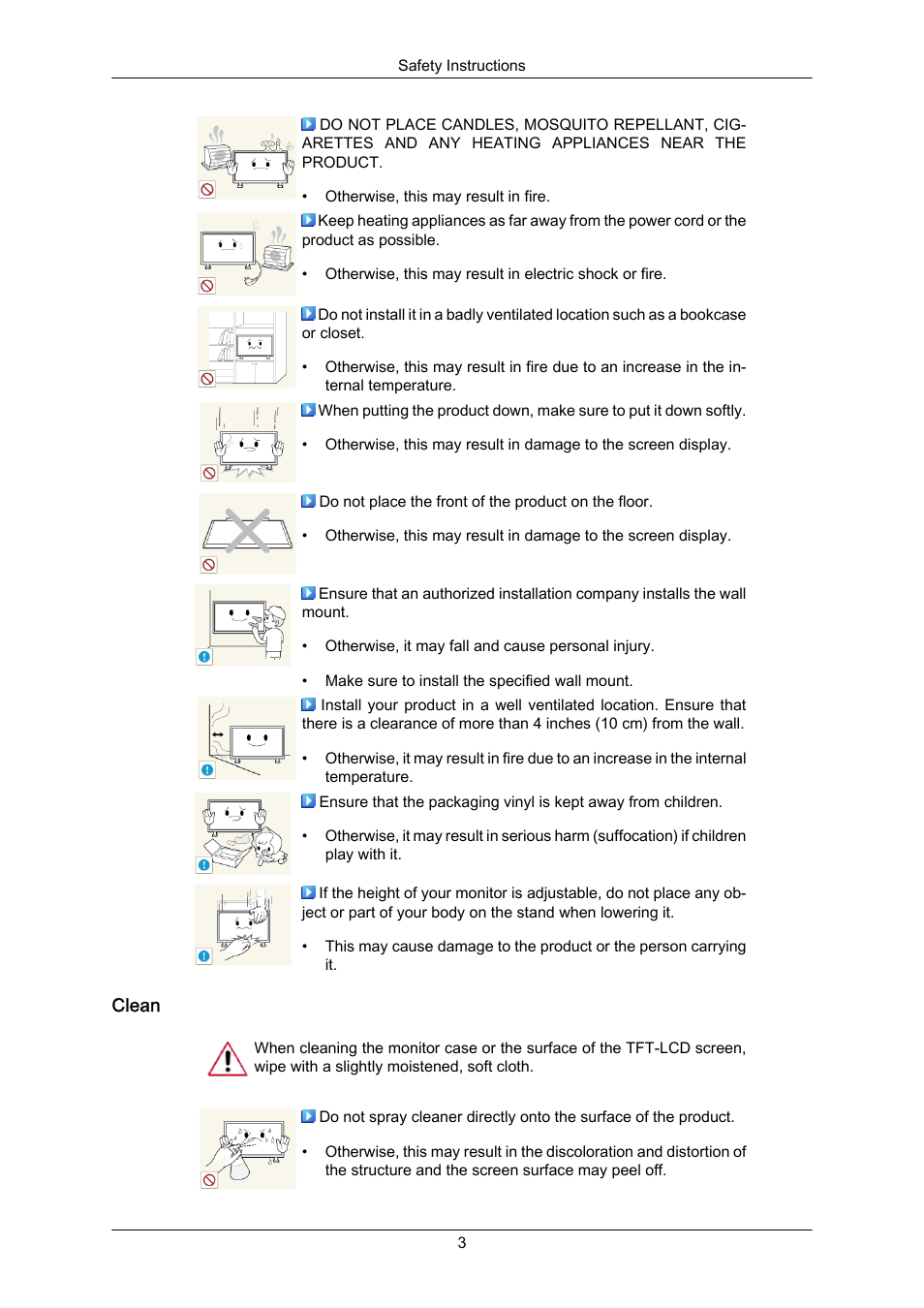 Clean | Samsung 460UT-2 User Manual | Page 4 / 121