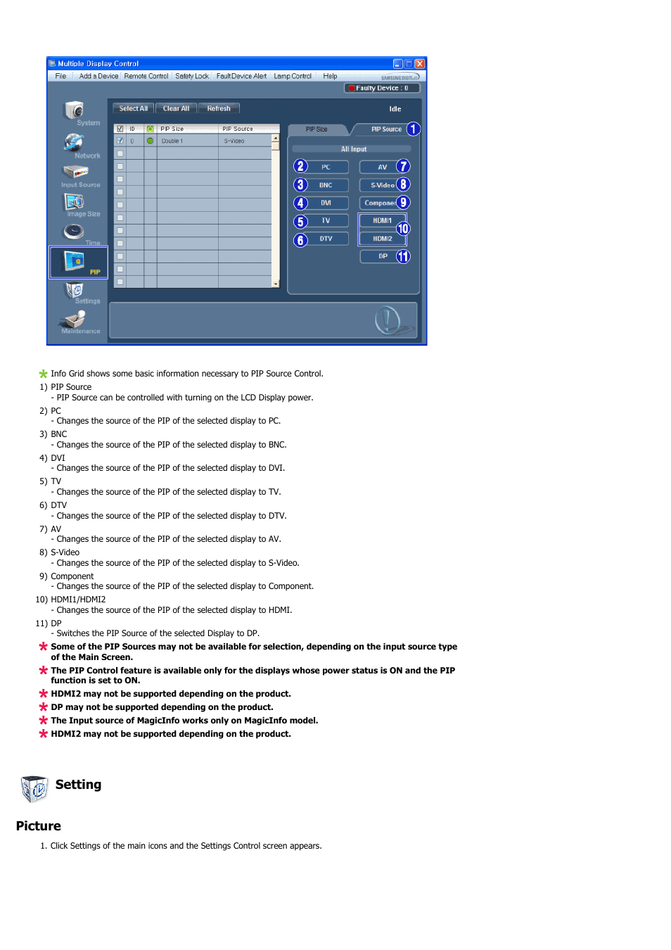 Setting picture | Samsung 460UT-2 User Manual | Page 55 / 121