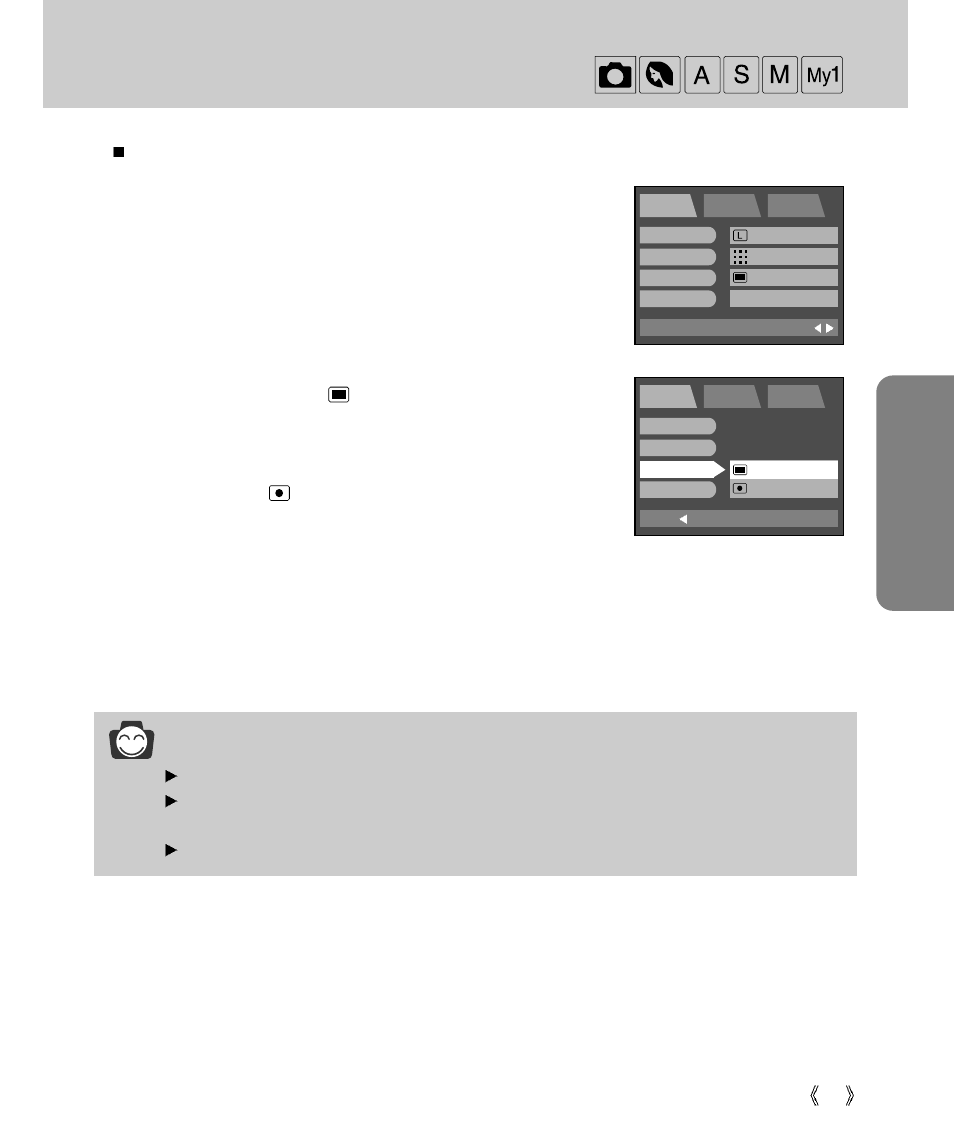 Metering, Recording, Information | Samsung Digimax V4000 User Manual | Page 53 / 128