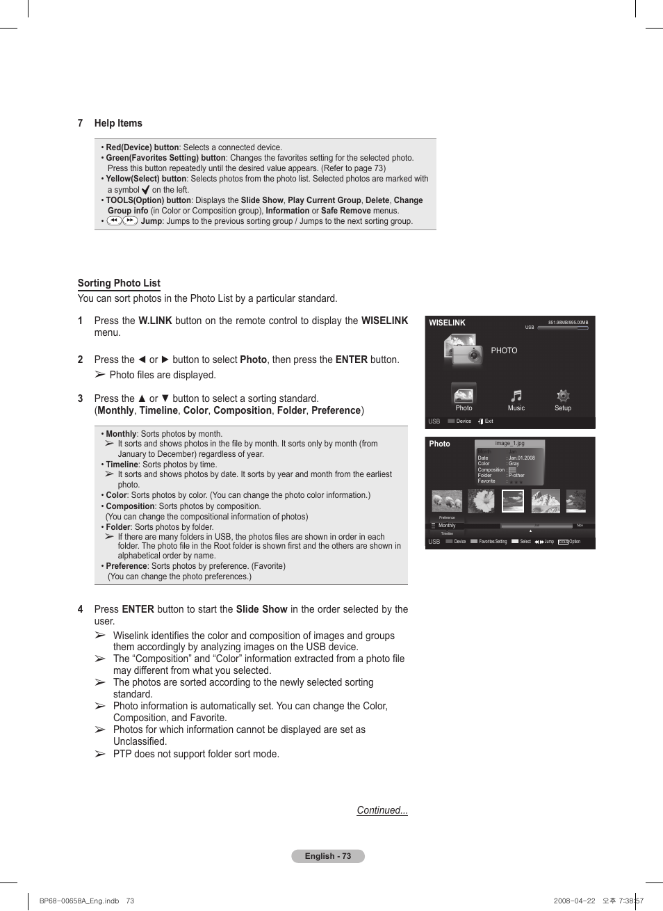 Samsung 750 Series User Manual | Page 73 / 195