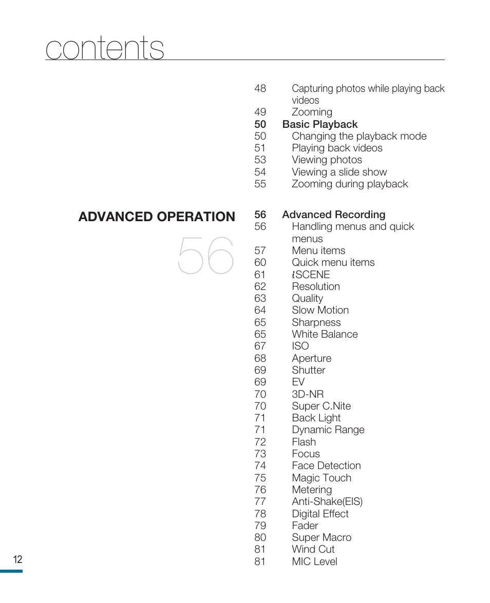 Samsung HMX-R10SP User Manual | Page 12 / 154