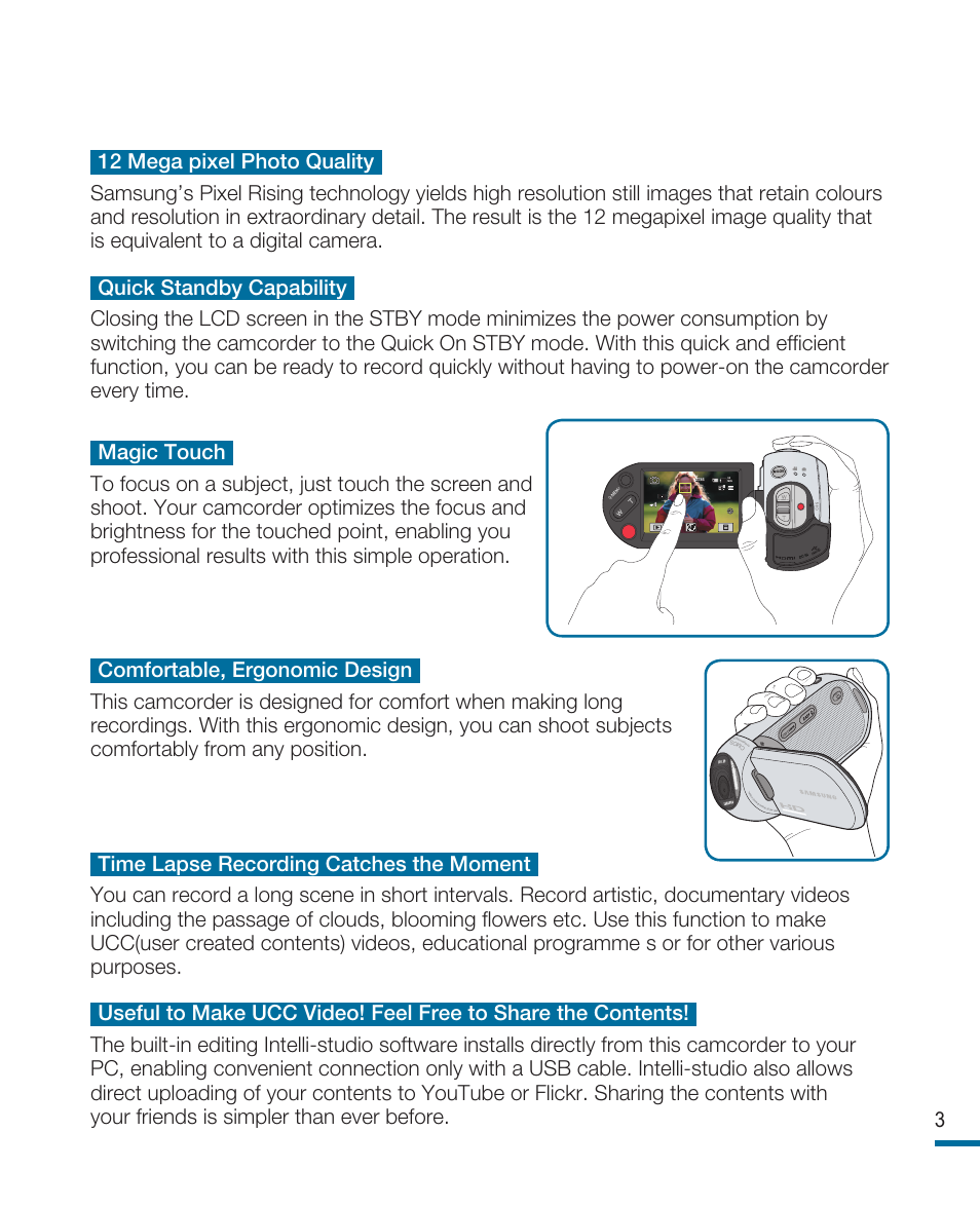 Samsung HMX-R10SP User Manual | Page 3 / 154