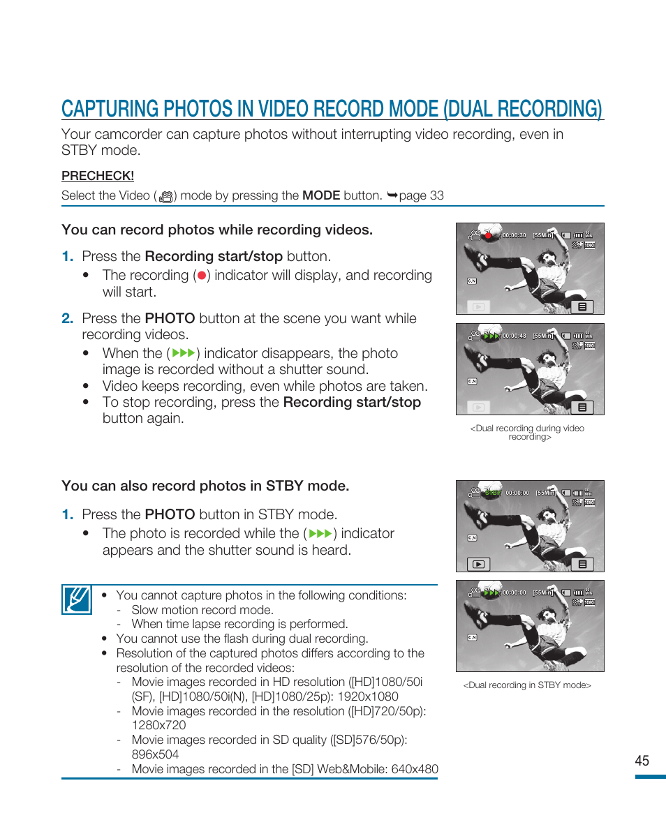 Samsung HMX-R10SP User Manual | Page 45 / 154