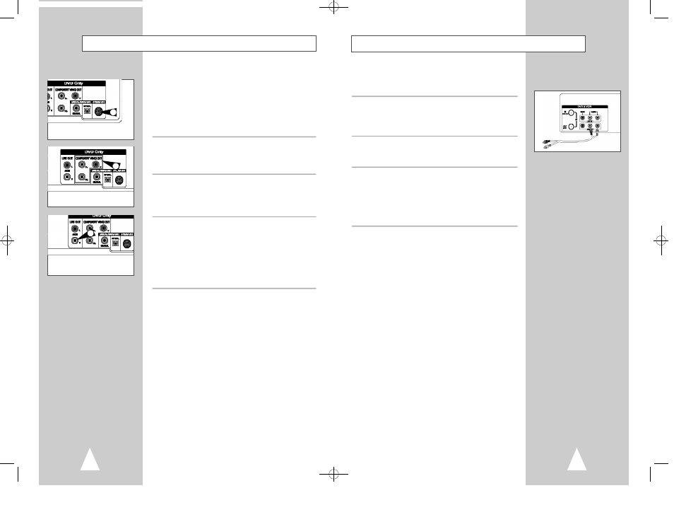 Stereo connections, S-video/component video connections (for dvd) | Samsung DVD-V2000 User Manual | Page 29 / 32