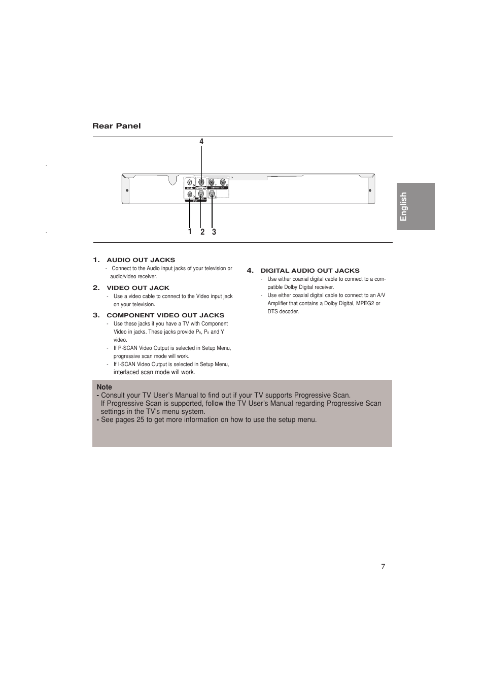 English | Samsung DVD-P181K  EN User Manual | Page 7 / 32