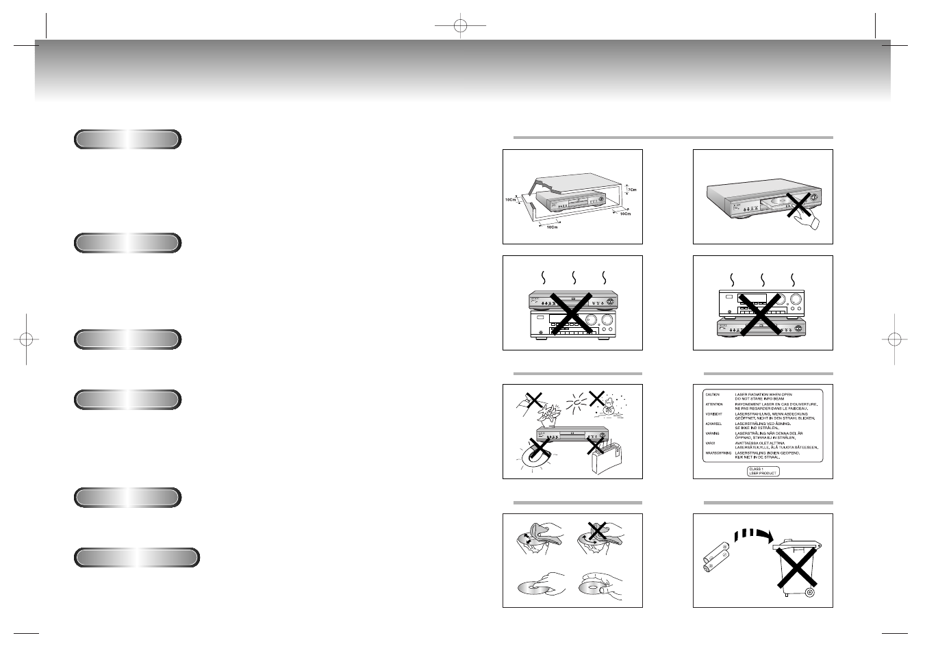 Precautions | Samsung DVD-M208K User Manual | Page 2 / 21