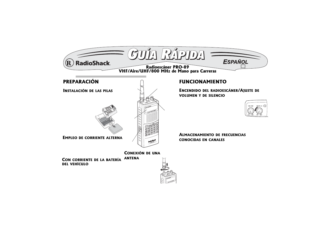 Preparación, Funcionamiento | Samsung PRO-89 User Manual | Page 2 / 2