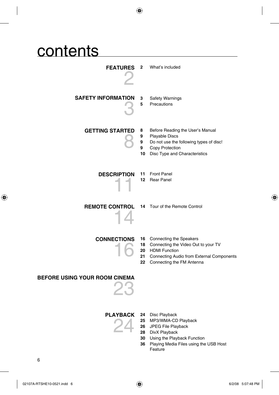 Samsung HE10T User Manual | Page 6 / 54