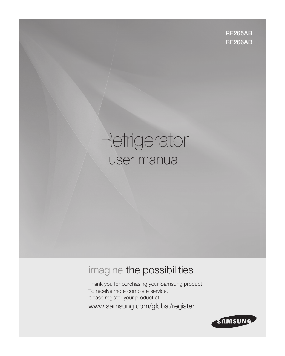Samsung RF266AB User Manual | 34 pages