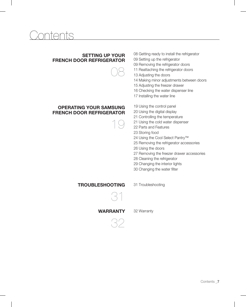 Samsung RF266AB User Manual | Page 7 / 34