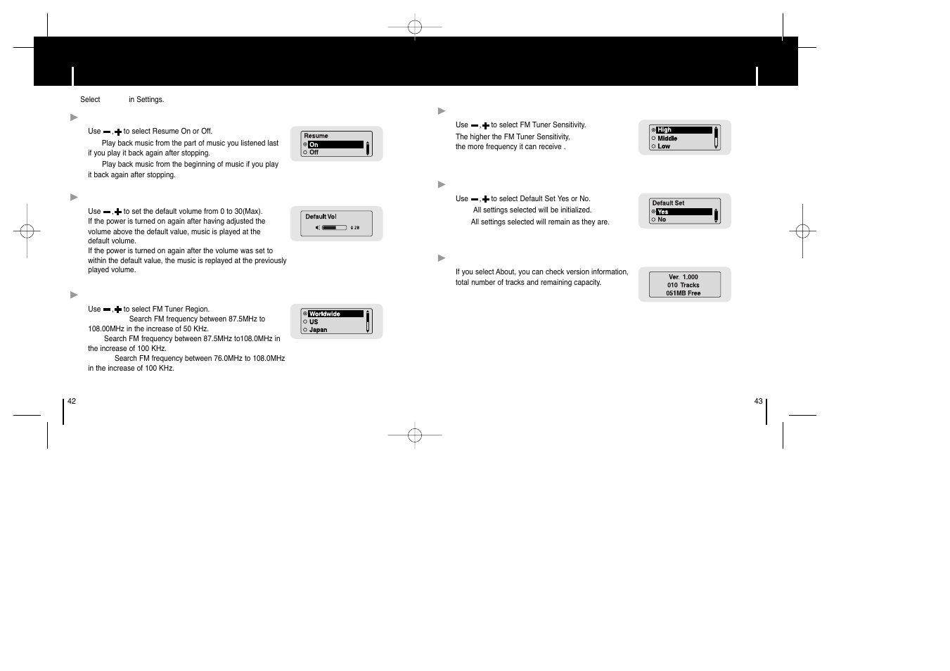 Setting the system | Samsung YEPP YP-T6X User Manual | Page 21 / 25