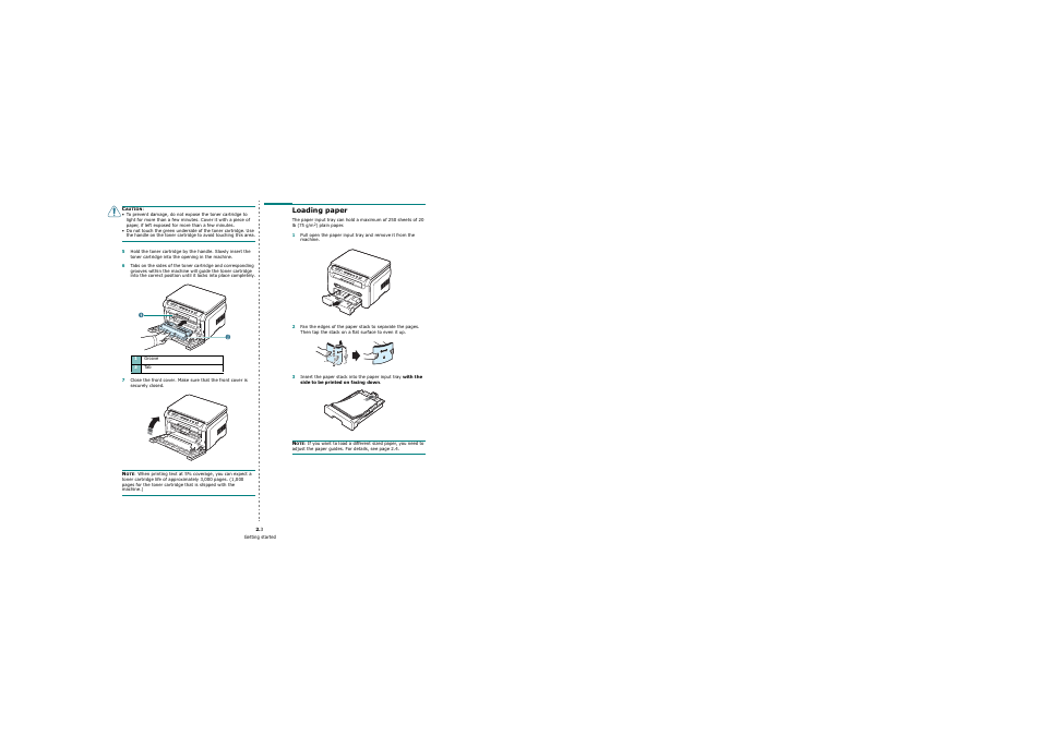 Loading paper | Samsung SCX-4200 User Manual | Page 15 / 92