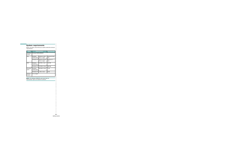 System requirements | Samsung SCX-4200 User Manual | Page 20 / 92