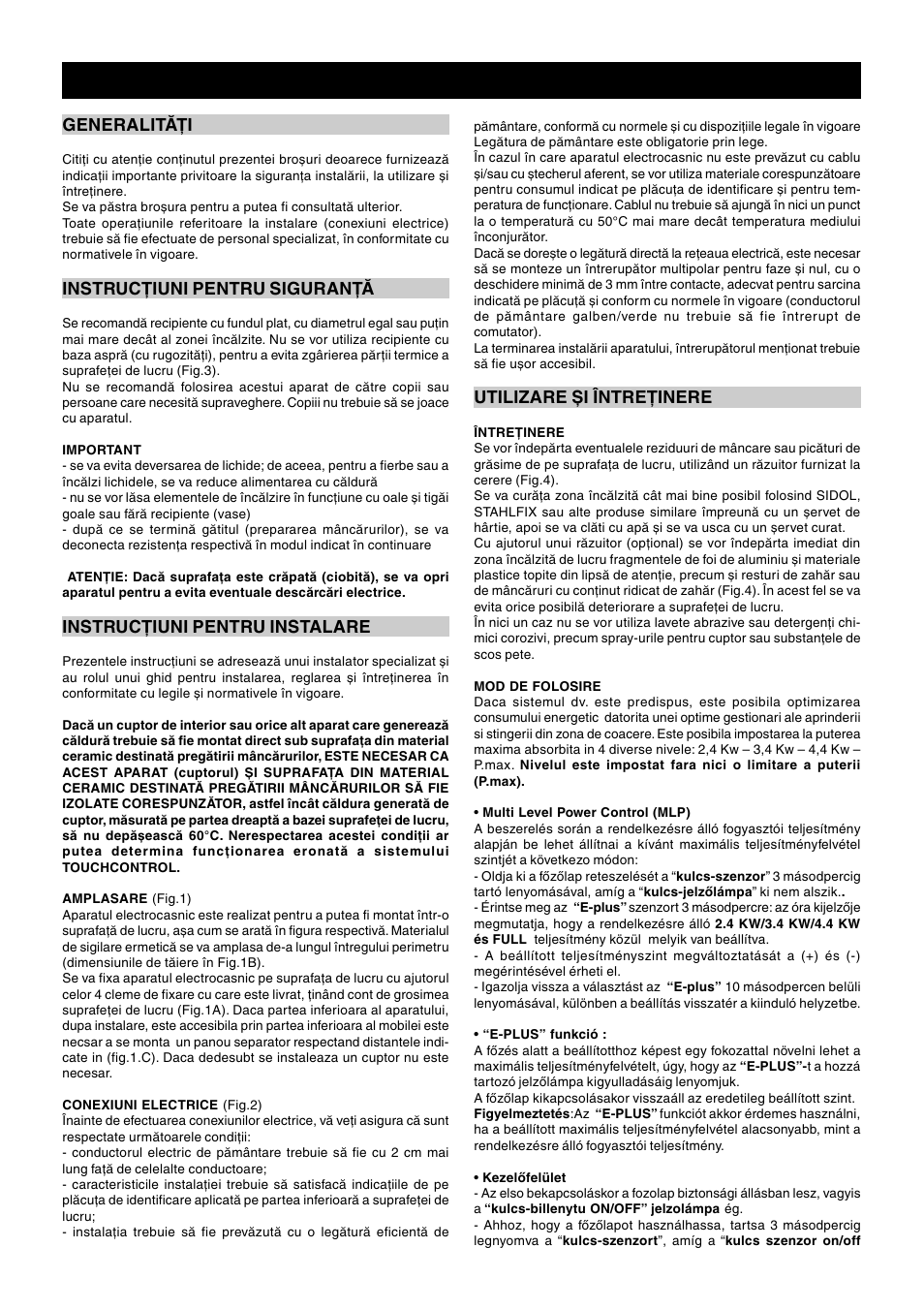 Romana | Ardo PEO58 User Manual | Page 33 / 36