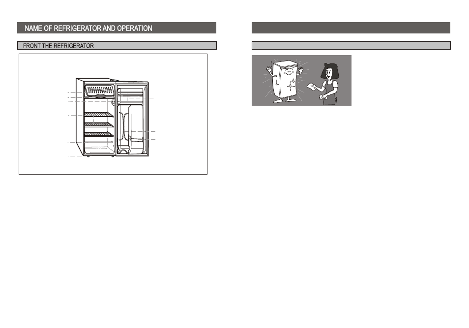 Name of refrigeratorand operation, How to clean the unit | Samsung SRG-149B User Manual | Page 5 / 7