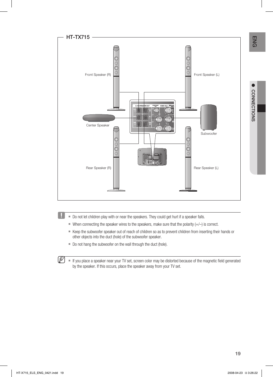 Samsung HT-TX715 User Manual | Page 19 / 70
