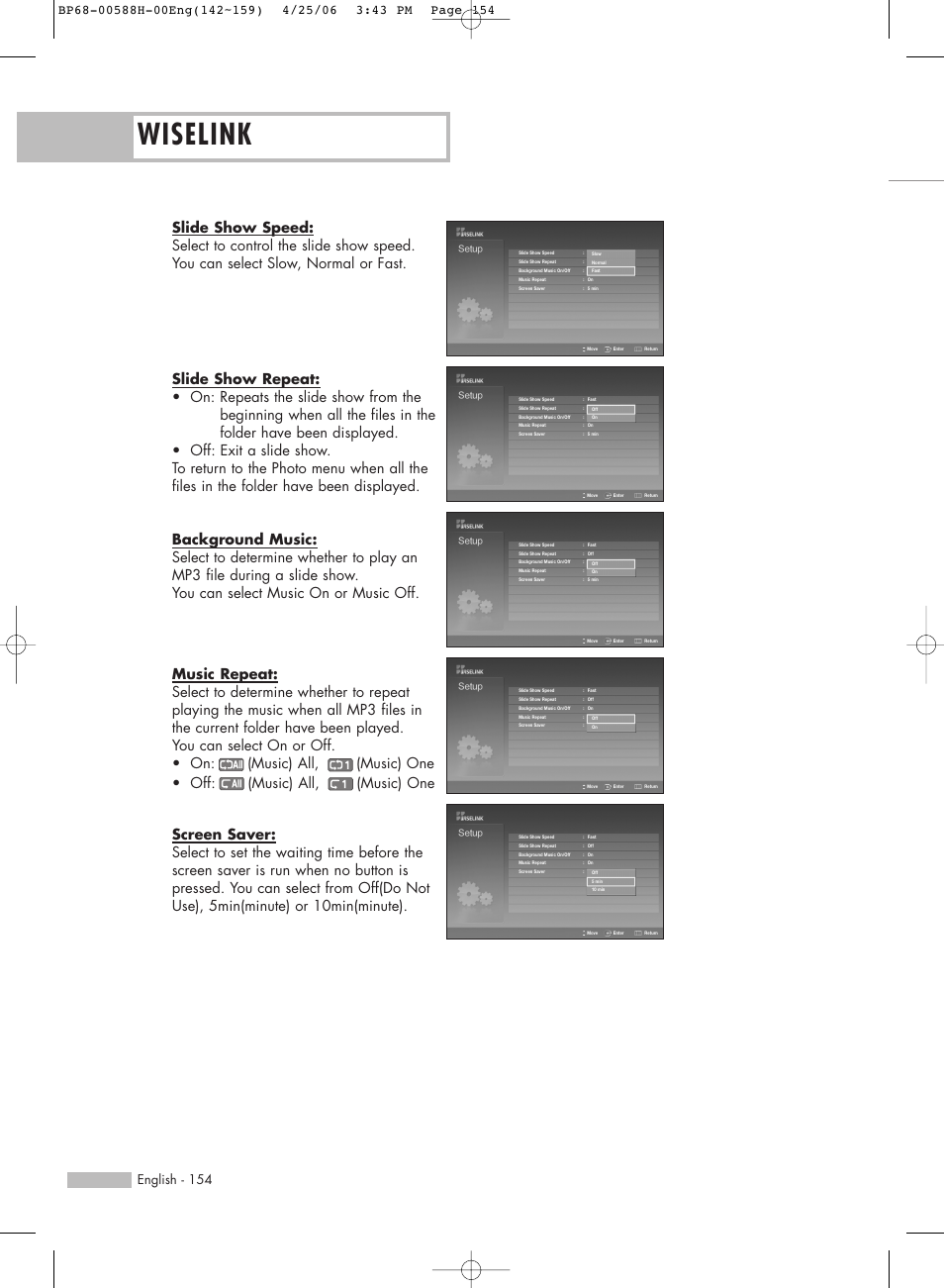 Wiselink, English - 154 | Samsung HL-S6188W User Manual | Page 154 / 160