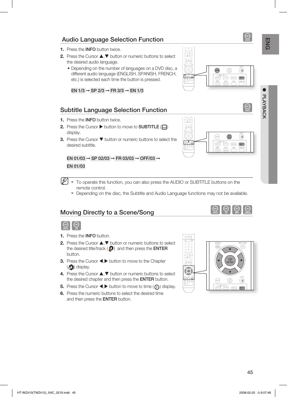 Dbag db | Samsung HT-TWZ412T User Manual | Page 46 / 74
