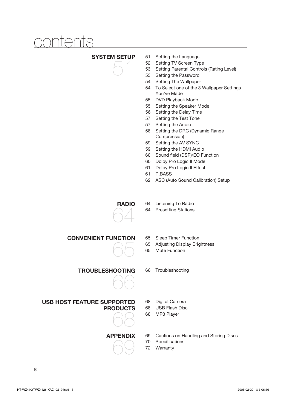 Samsung HT-TWZ412T User Manual | Page 9 / 74