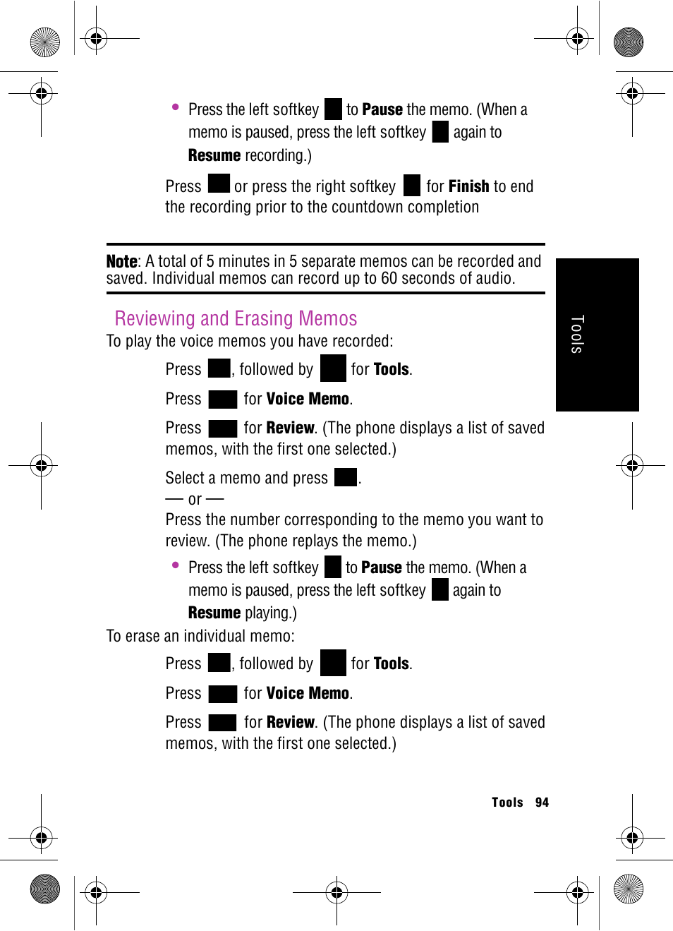 Reviewing and erasing memos | Samsung SPH-A920 User Manual | Page 103 / 170
