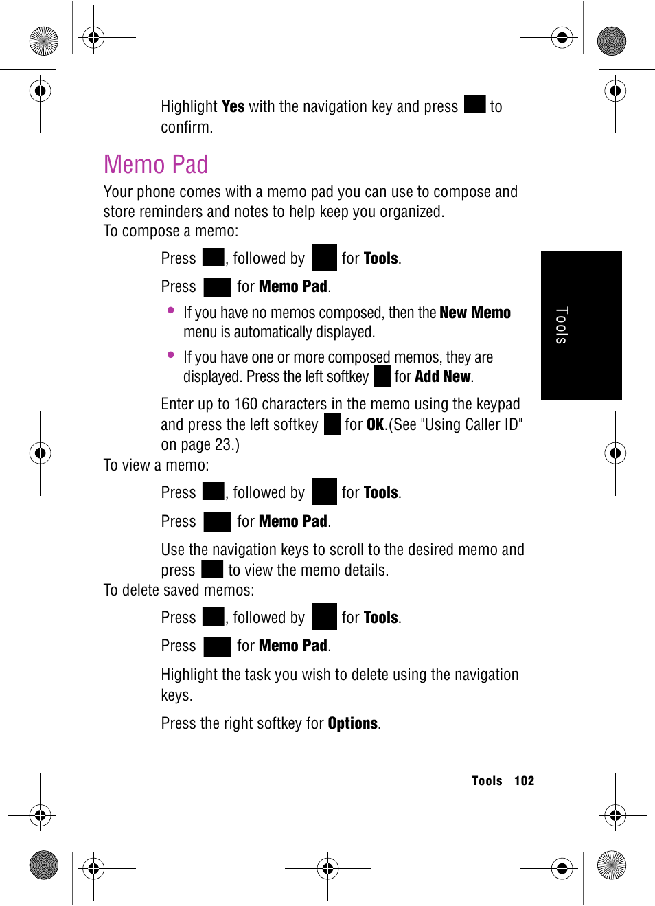 Memo pad | Samsung SPH-A920 User Manual | Page 111 / 170