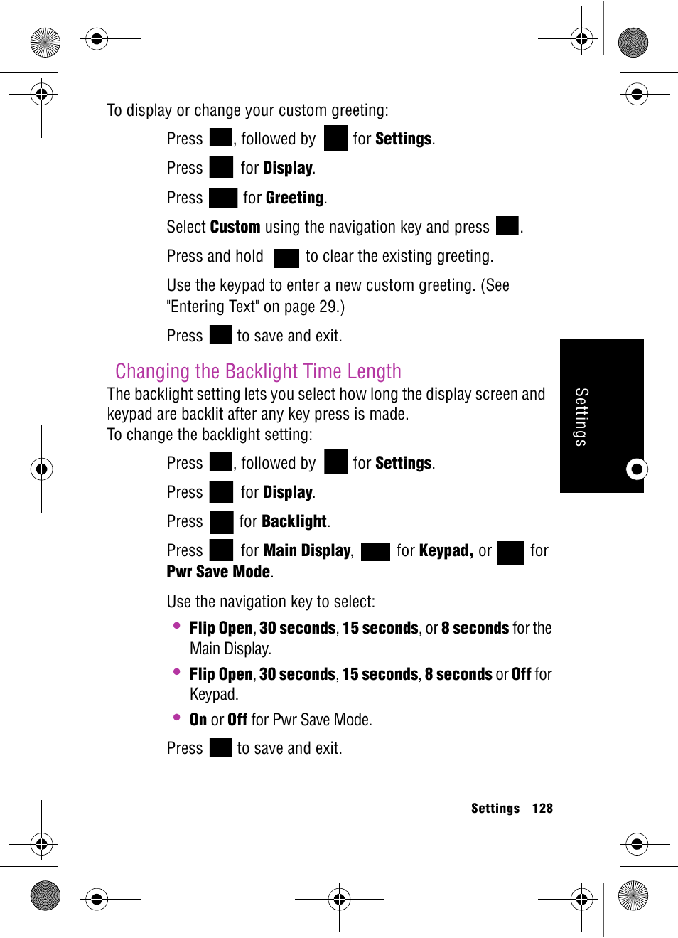 Changing the backlight time length | Samsung SPH-A920 User Manual | Page 137 / 170