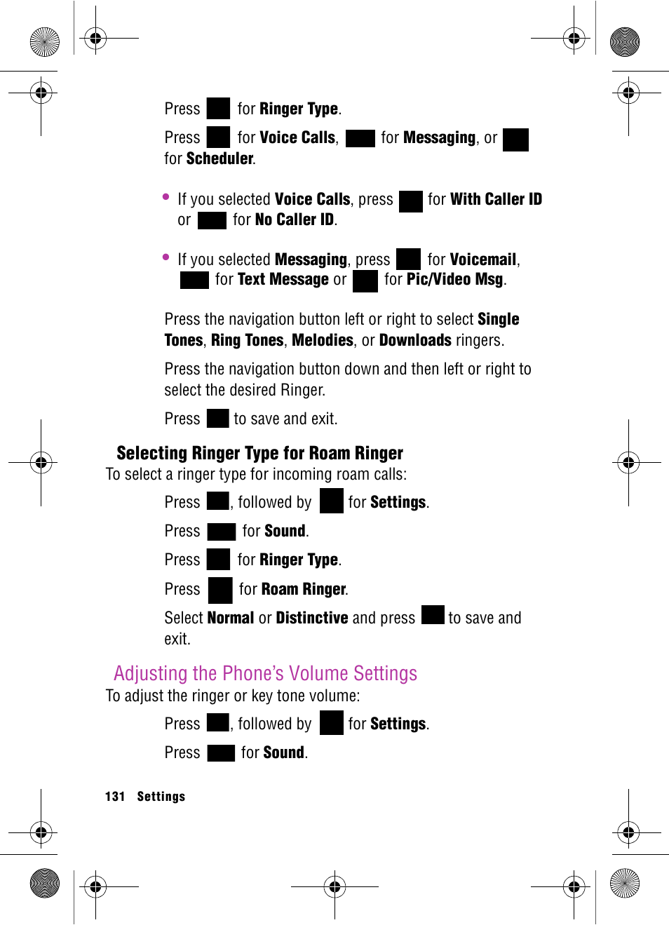 Adjusting the phone’s volume settings | Samsung SPH-A920 User Manual | Page 140 / 170