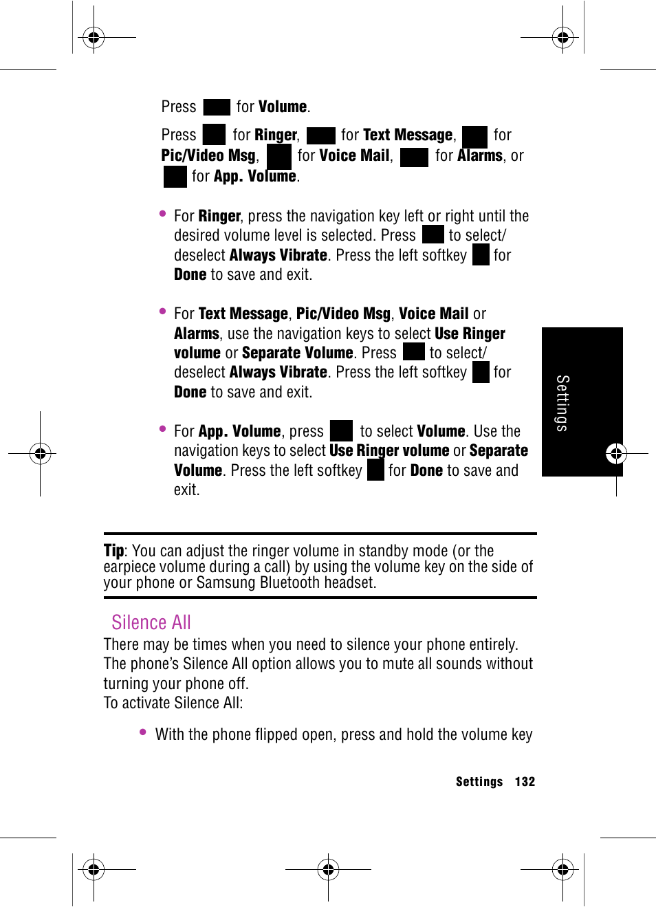 Silence all | Samsung SPH-A920 User Manual | Page 141 / 170
