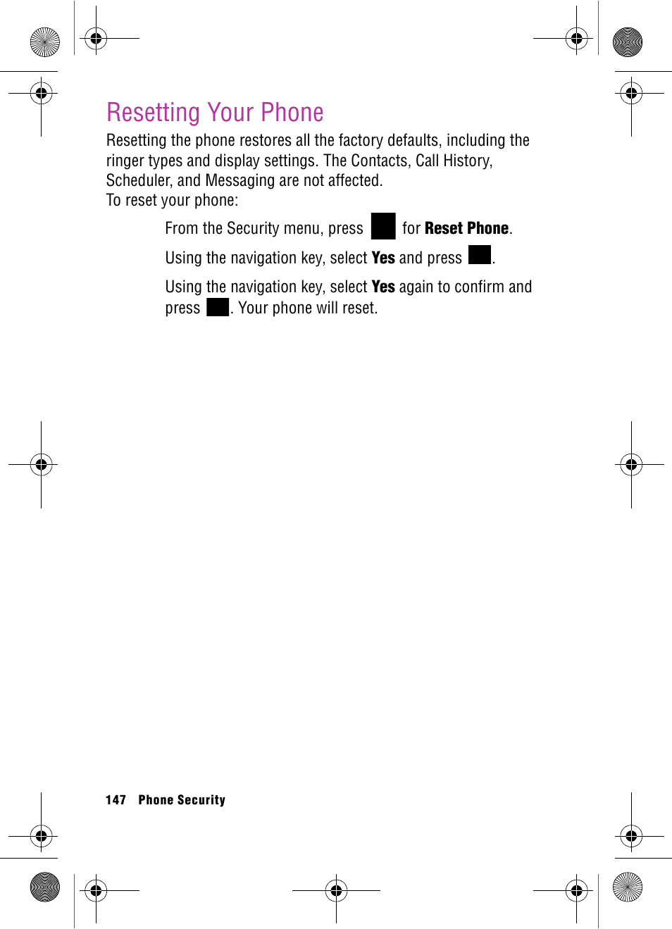 Resetting your phone | Samsung SPH-A920 User Manual | Page 156 / 170