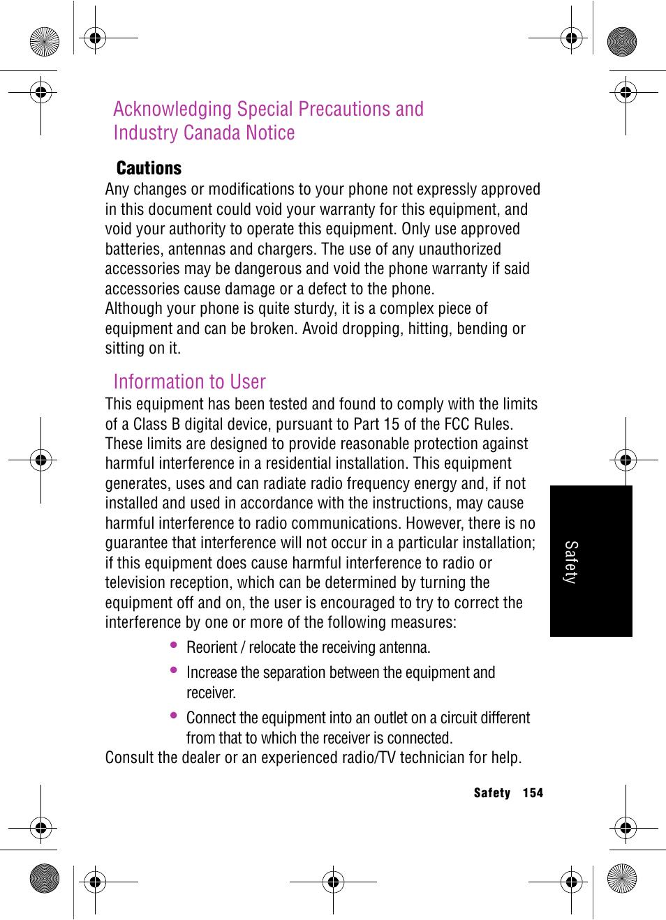 Information to user | Samsung SPH-A920 User Manual | Page 163 / 170