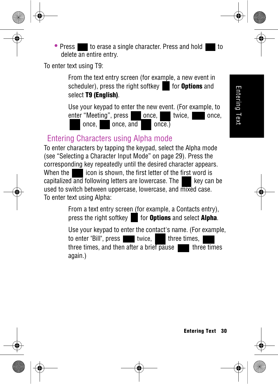 Entering characters using alpha mode | Samsung SPH-A920 User Manual | Page 39 / 170