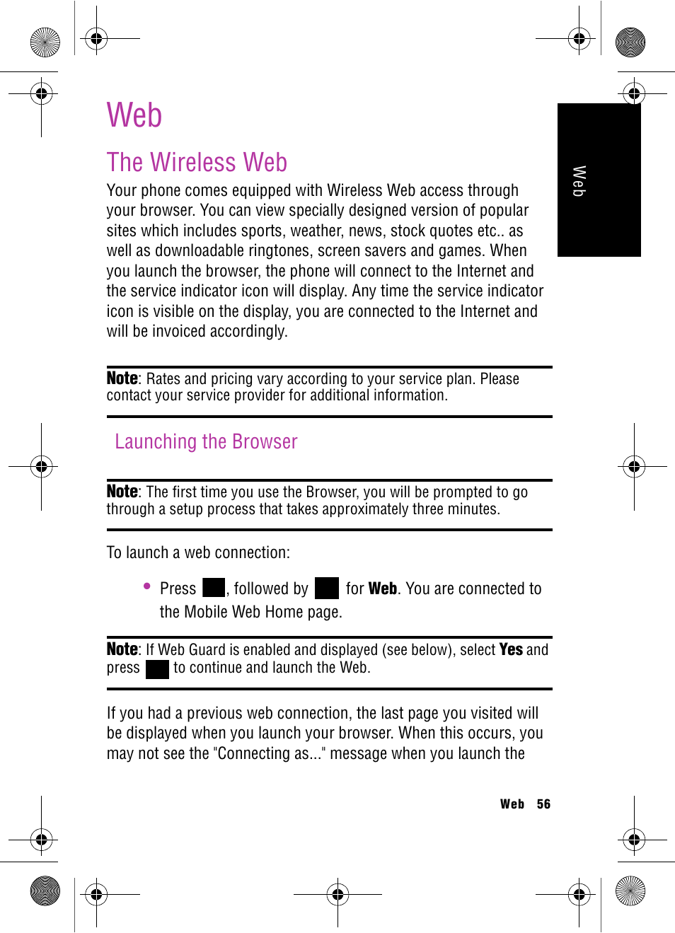 The wireless web, Launching the browser | Samsung SPH-A920 User Manual | Page 65 / 170