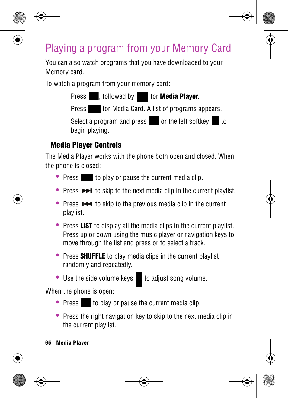 Playing a program from your memory card | Samsung SPH-A920 User Manual | Page 74 / 170