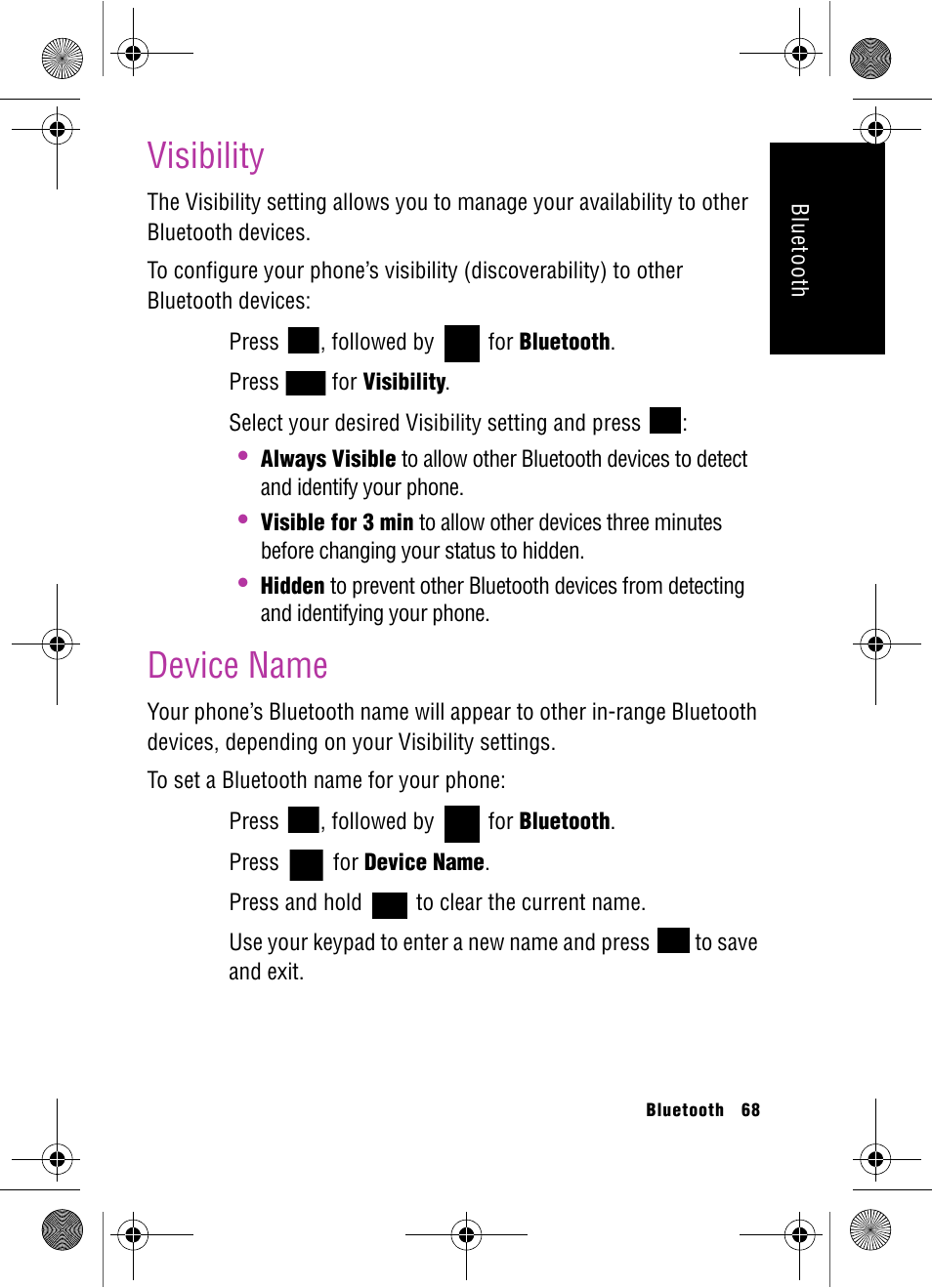 Visibility, Device name, Visibility device name | Samsung SPH-A920 User Manual | Page 77 / 170