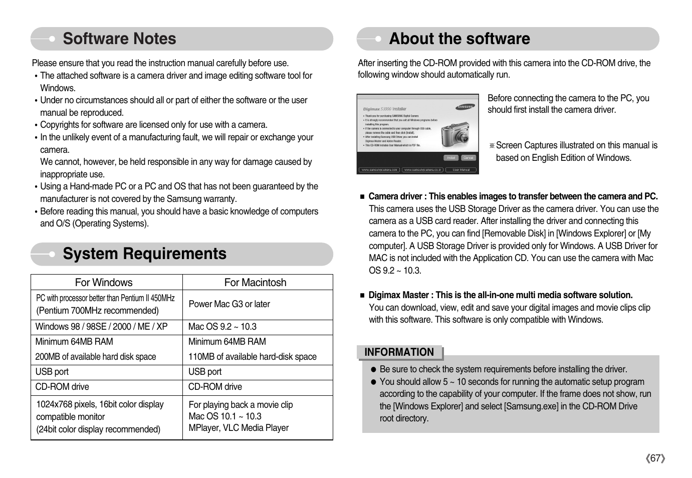 Samsung Digimax S1000 User Manual | Page 68 / 82