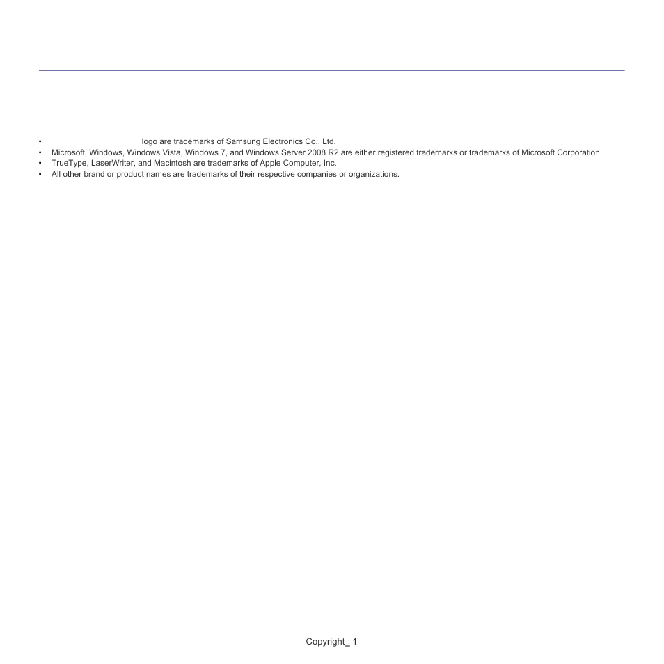 Copyright | Samsung CLX-318X User Manual | Page 6 / 151