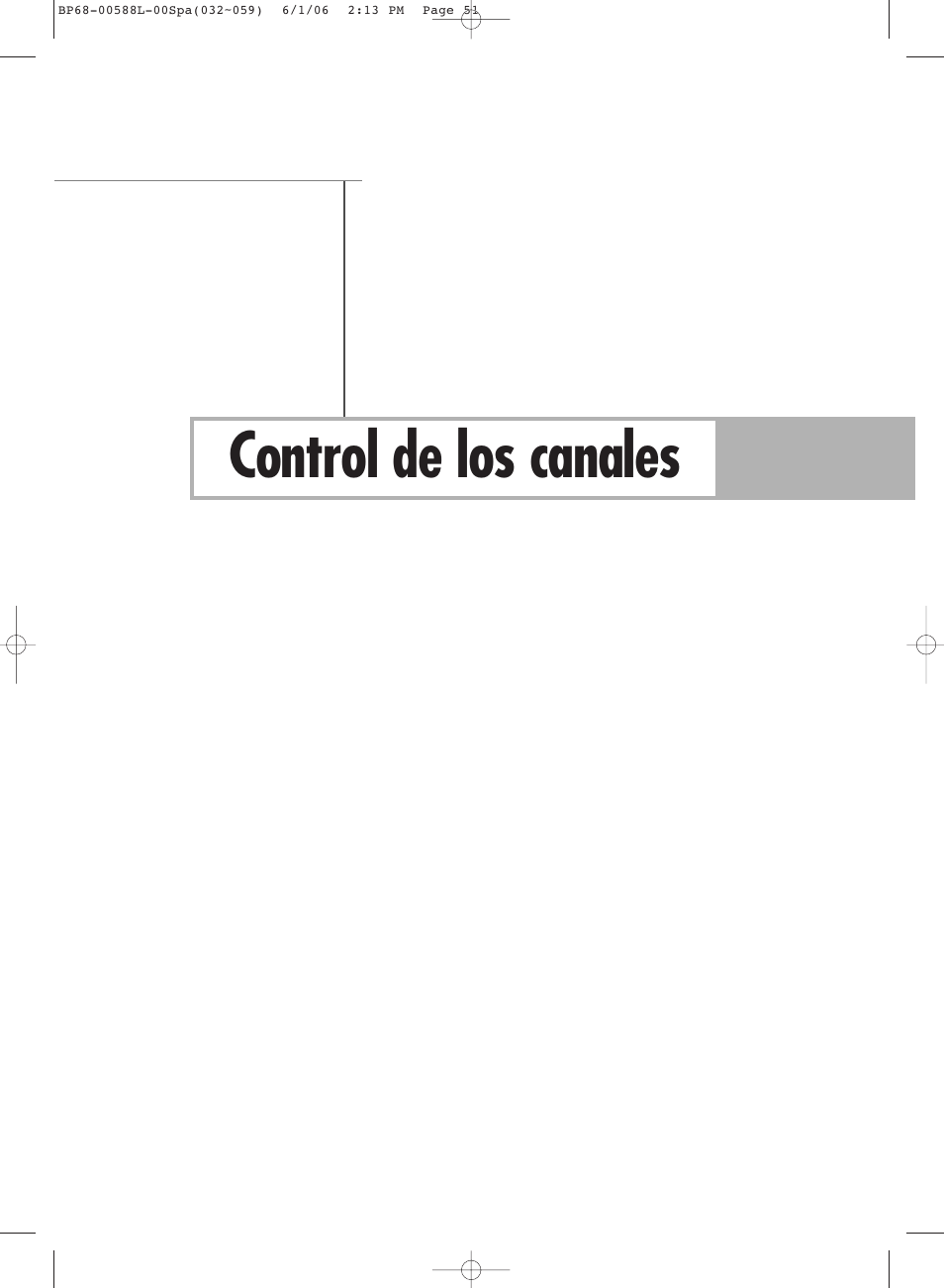 Control de los canales | Samsung HL-S5088W User Manual | Page 51 / 164