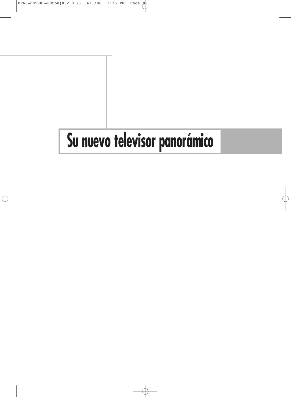 Su nuevo televisor panorámico | Samsung HL-S5088W User Manual | Page 9 / 164
