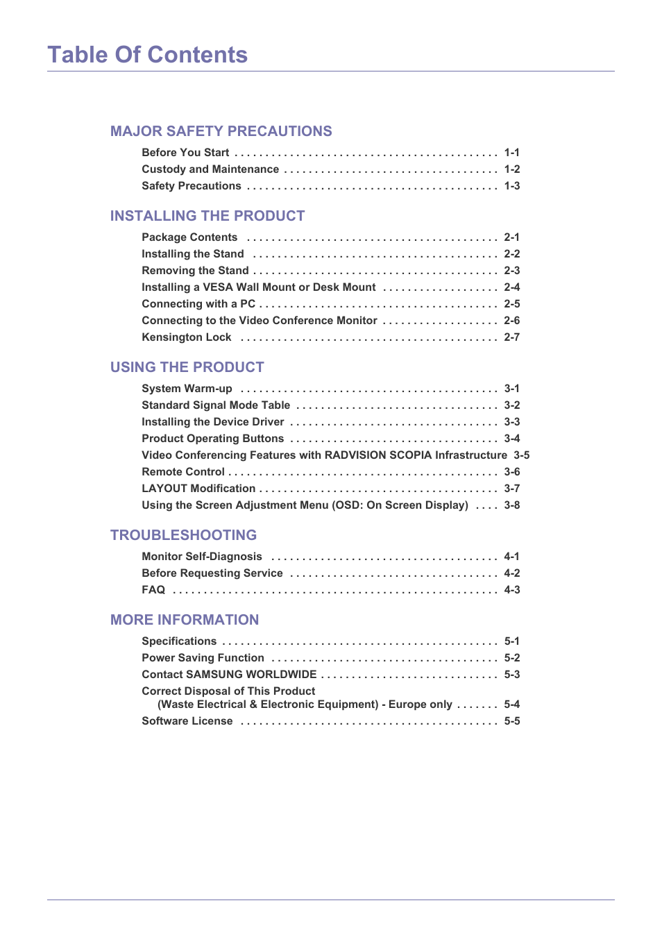 Samsung VC240 User Manual | Page 2 / 62