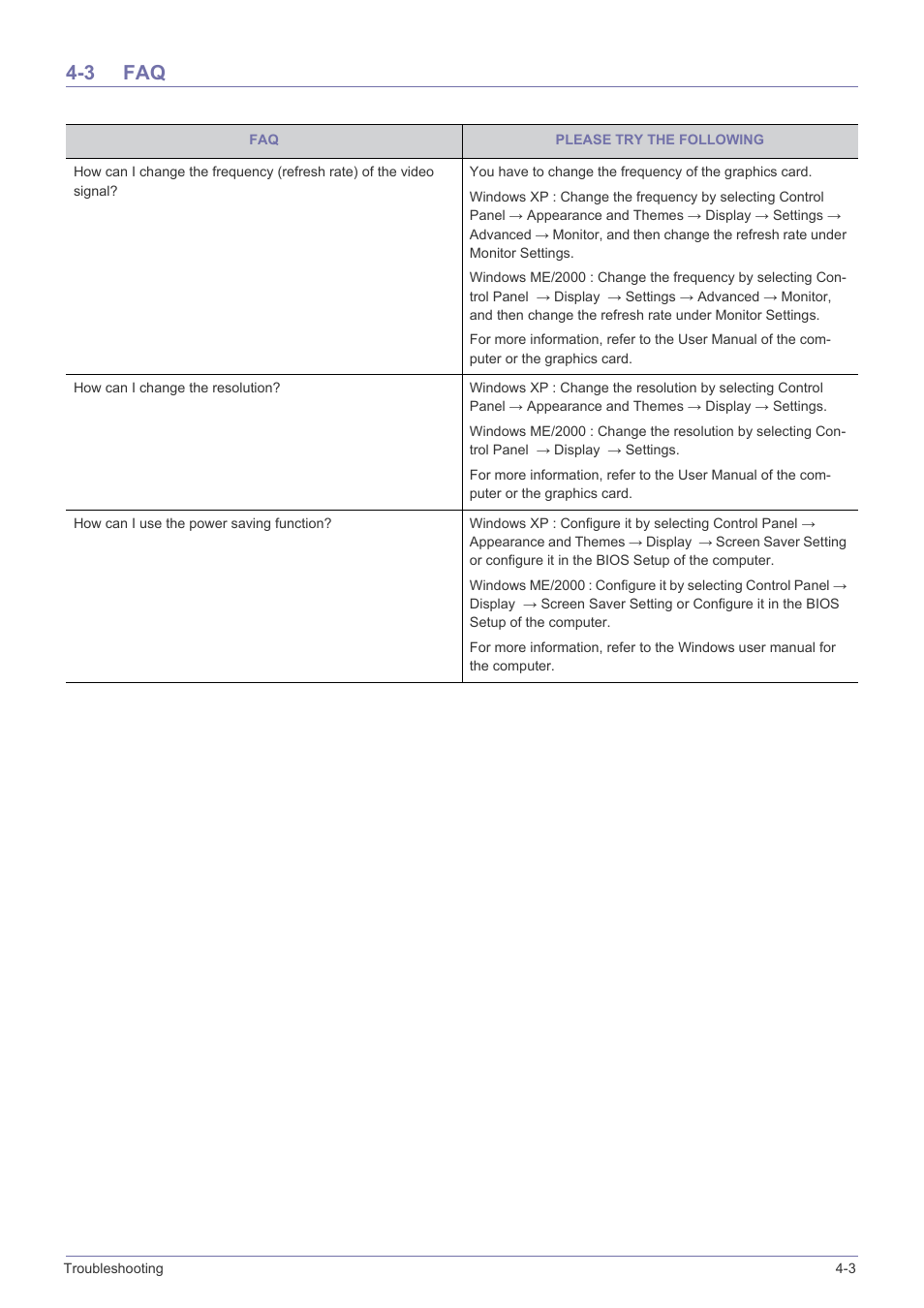 3 faq, Faq -3 | Samsung VC240 User Manual | Page 47 / 62