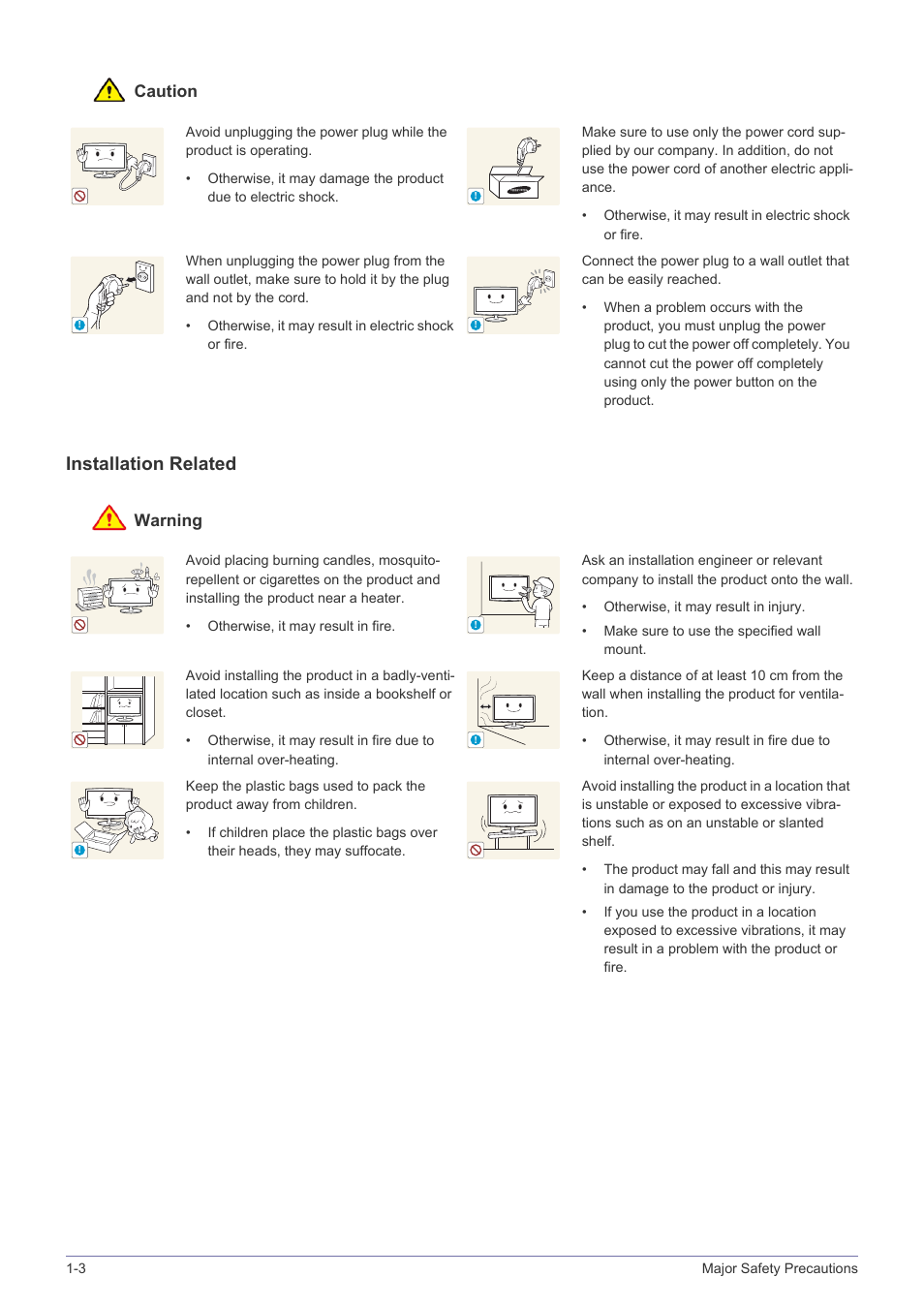 Installation related | Samsung VC240 User Manual | Page 6 / 62
