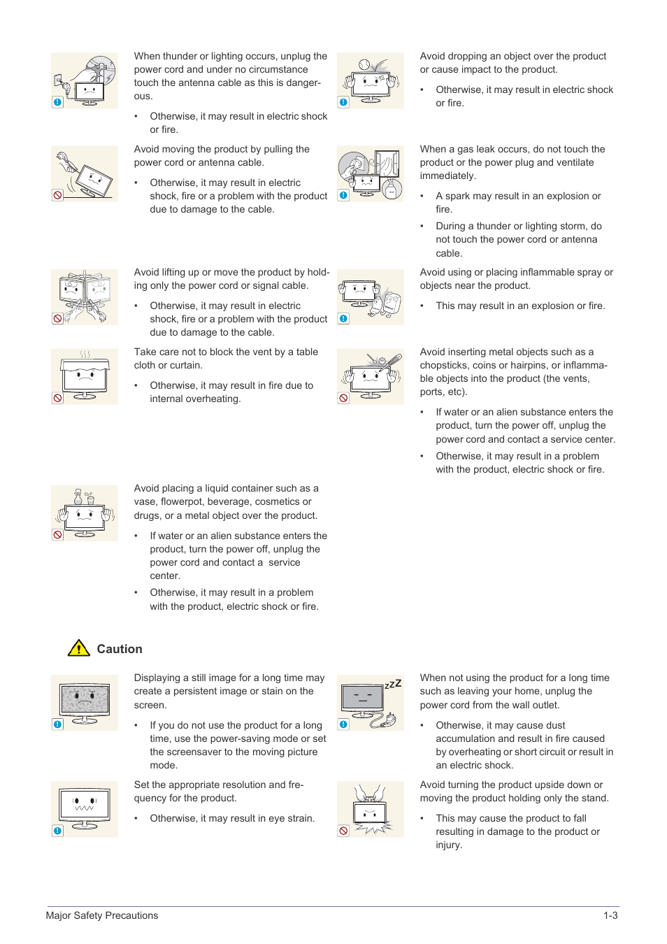 Caution | Samsung VC240 User Manual | Page 9 / 62